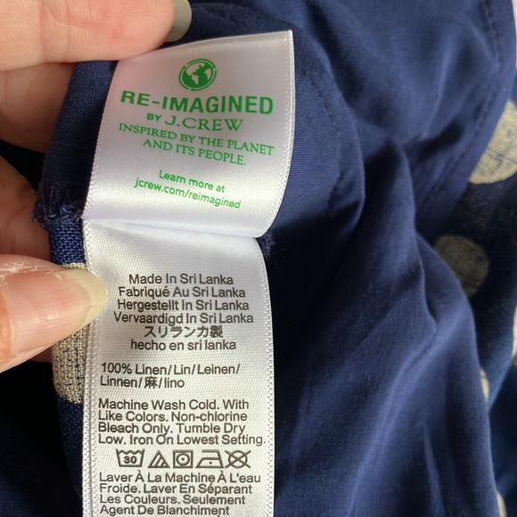 J. Crew Harbor pant in dot linen - Picture 3 of 9